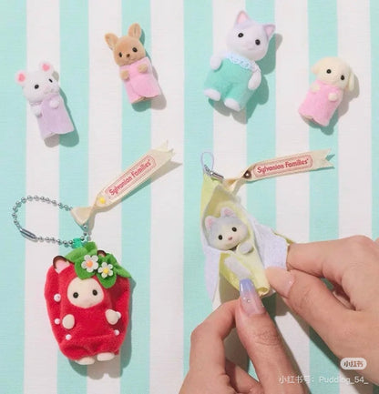 【limit 1】SylvanianFamilies｜Keychain Small baby husky -Banana