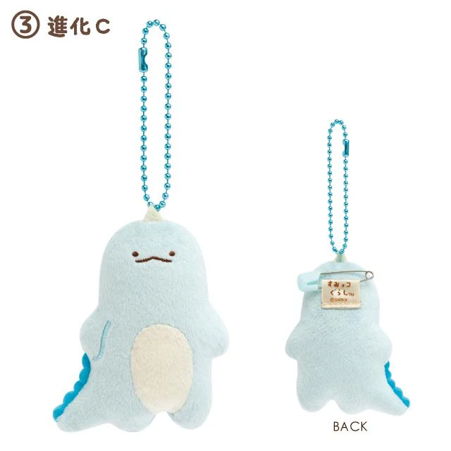 Sumikko gurashi｜What if Evolved Tokage Plush Badge With Ball Chain｜65×75×25mm approx.