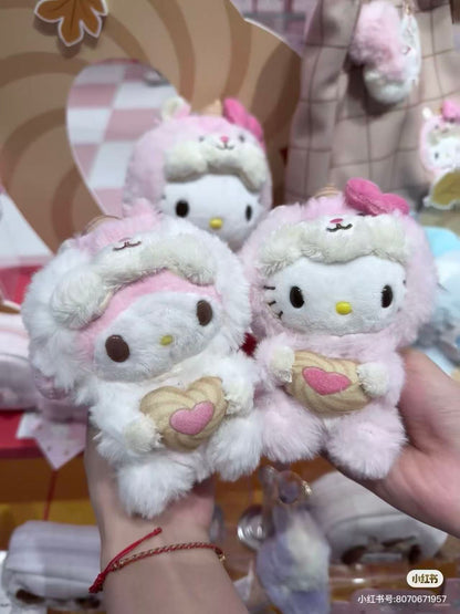 Sanrio｜Squirrel series Mascot Holder /Plush Keychain｜W10×D13.5×H15cm approx.