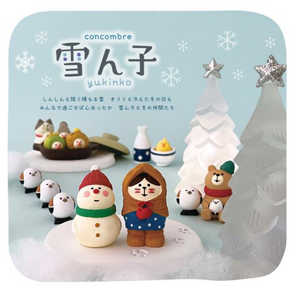 concombre｜Yukinko圣诞系列雪孩子猫咪树脂装饰摆件｜约28 x 25 x H4mm