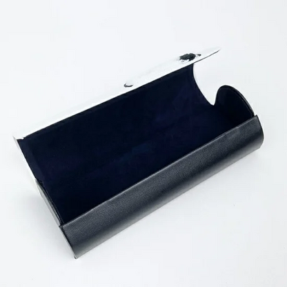 Snoopy史努比｜PU皮质感简约图案精致刺绣眼镜盒｜约4cm×16.4cm×5.8cm