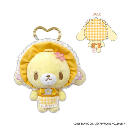 Sanrio｜Sugarbunnies Strawberry Flower Fairy Heart-shaped Carabiner Mascot Holder /Plush Keychain｜H140 x W150 x D70mm approx.