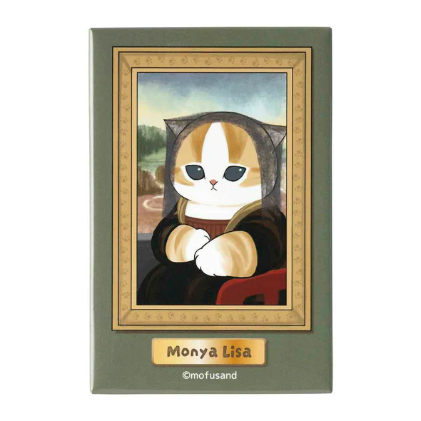Mofusand｜Mofumofu Journey Square Magnet-Monya Lisa｜80×53mm