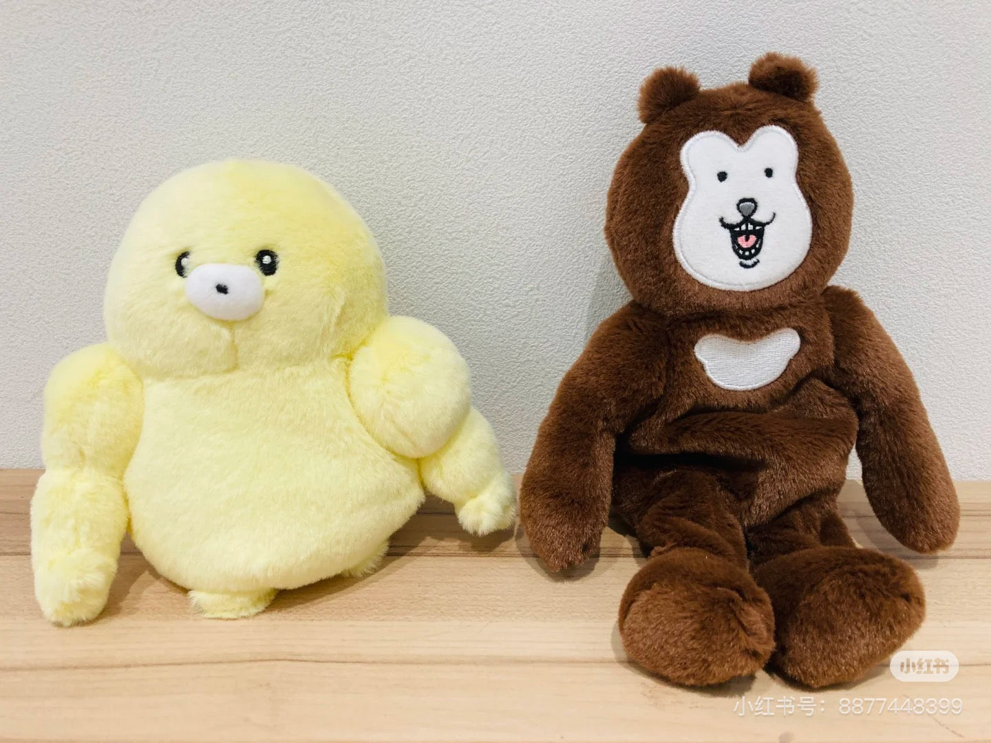 Nagano自嘲熊｜Characters Strong Nakama Fluffy Plush强壮肌肉迷你毛茸茸玩偶摆件/公仔/内有骨架和沙袋可摆造型｜約H150×W130×D70mm