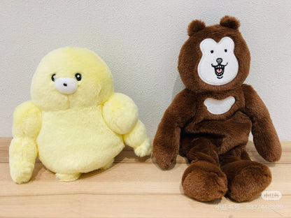 Nagano自嘲熊｜Characters Strong Nakama Fluffy Plush强壮肌肉迷你毛茸茸玩偶摆件/公仔/内有骨架和沙袋可摆造型｜約H150×W130×D70mm