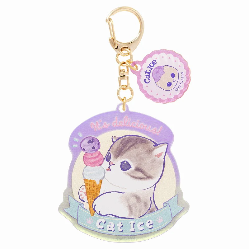 Mofusand｜Ice Cream Nyan Acrylic Keychain/Keyring｜67×62×3mm approx.