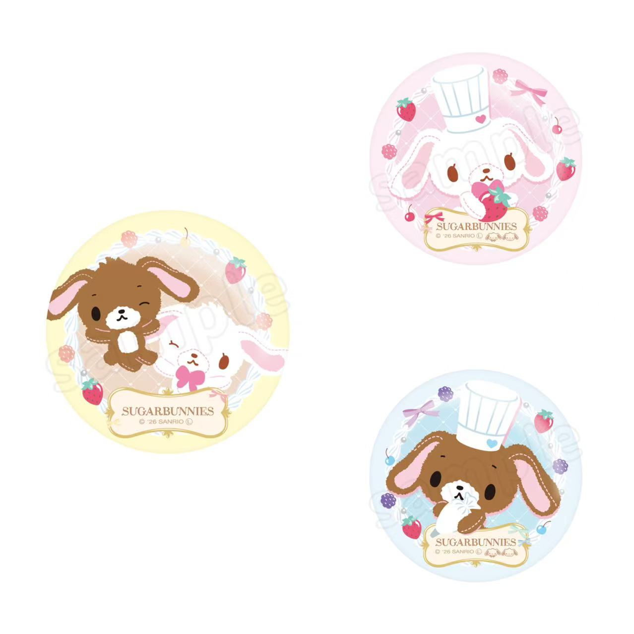 Sanrio｜Sugarbunnies Love Sweets Can Badge｜57mm approx.
