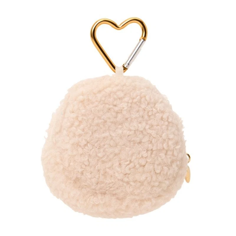 Sanrio｜Cookie Fluffy Bear Mini Pouch with Carabiner｜8×7×8cm approx.