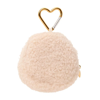 Sanrio｜Cookie Fluffy Bear Mini Pouch with Carabiner｜8×7×8cm approx.