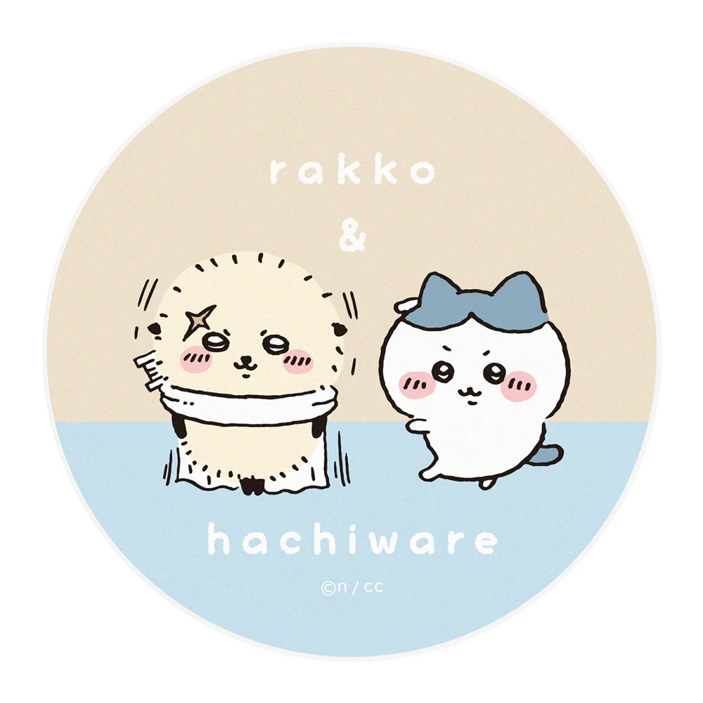 Chiikawa｜ Cord Reel Case (Hachiware &amp; Sea Otter)｜ 70 x D 14 mm approx.
