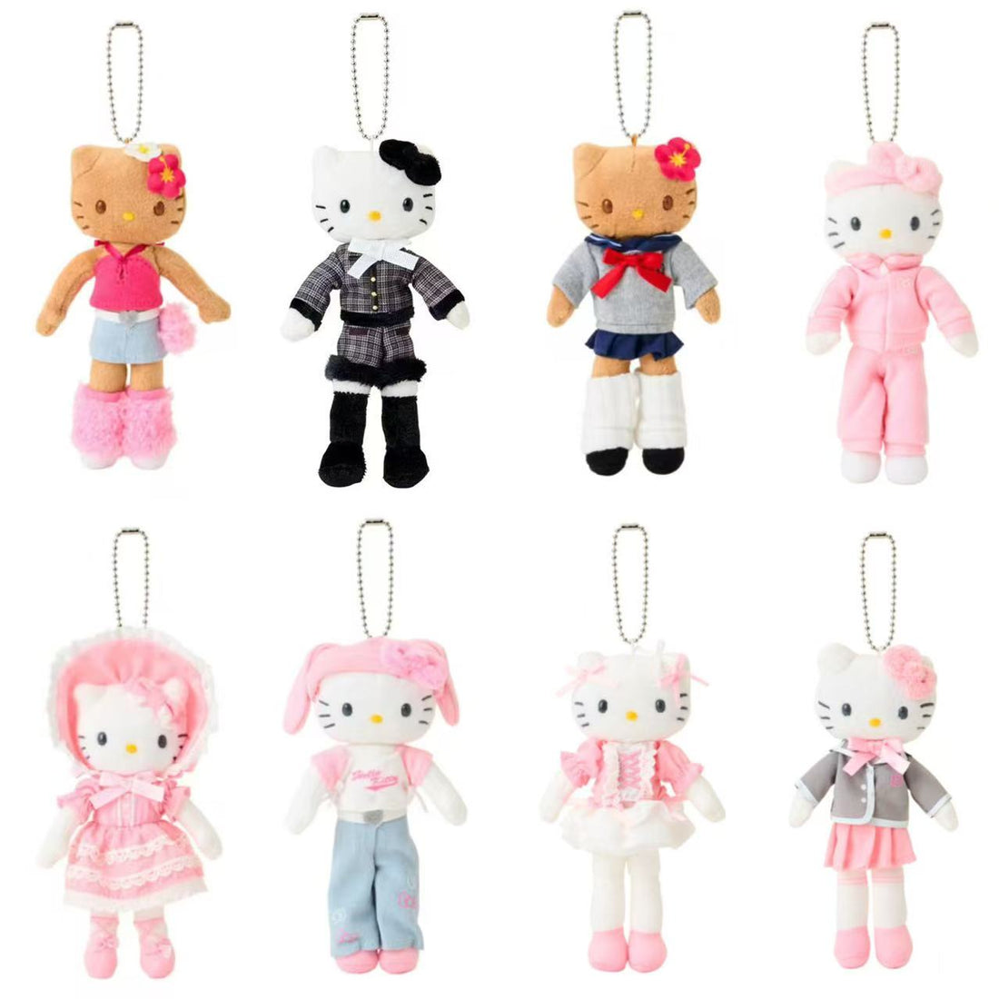 Hello Kitty｜Closet Collection Mascot Holder /Plush Keychain｜8×3.5×15cm approx.
