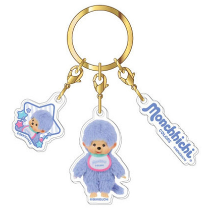 Monchhichi｜Acrylic Keychain 3 Charm｜33×52×3mm approx.