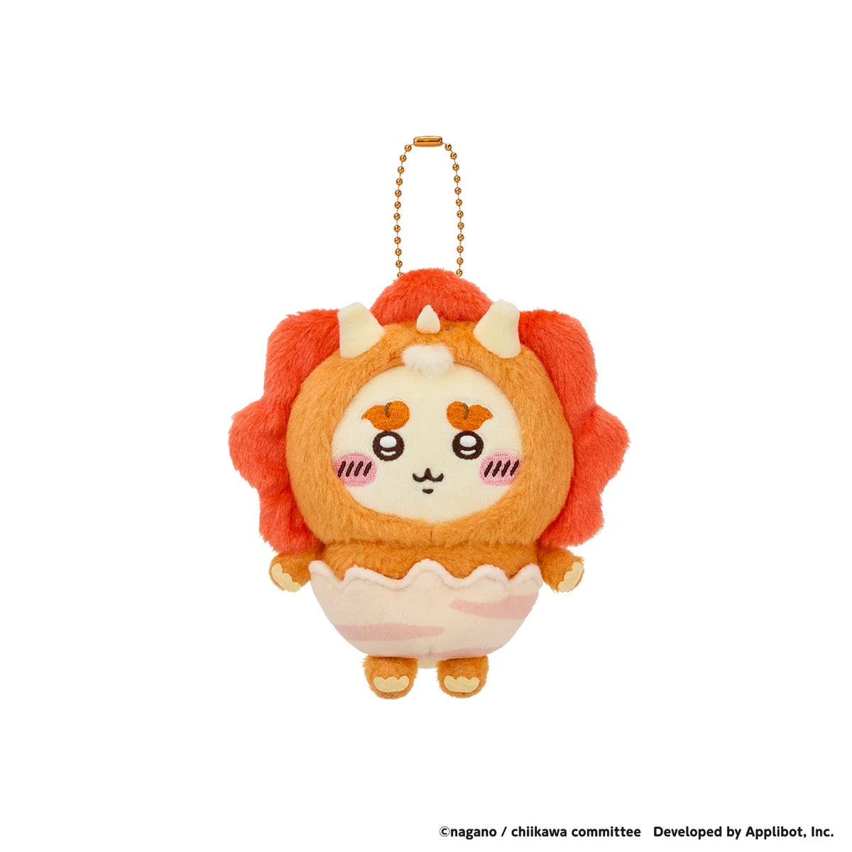 chiikawa｜Pocket Dinosaur Mascot Holder /Plush Keychain｜H120 x W100 x D80mm approx.