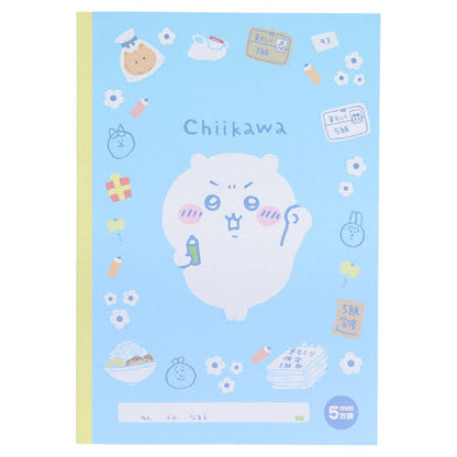 Chiikawa 吉伊卡哇｜日本制B5尺寸小方格笔记本｜約W175×H250×D4mm