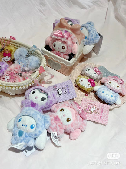 Sanrio三丽鸥｜ Original Mascot Keychain / Leopard Bear豹纹熊系列毛绒挂件/包挂｜约8×5×14cm