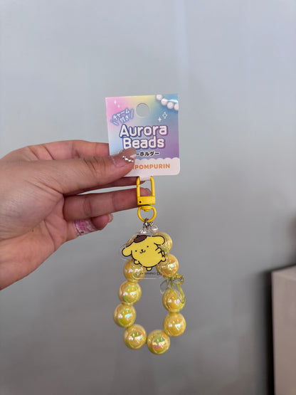 Sanrio三丽鸥｜Aurora Beads Acrylic Charm Keychain ｜ W55 x H165 x D15mm approx.