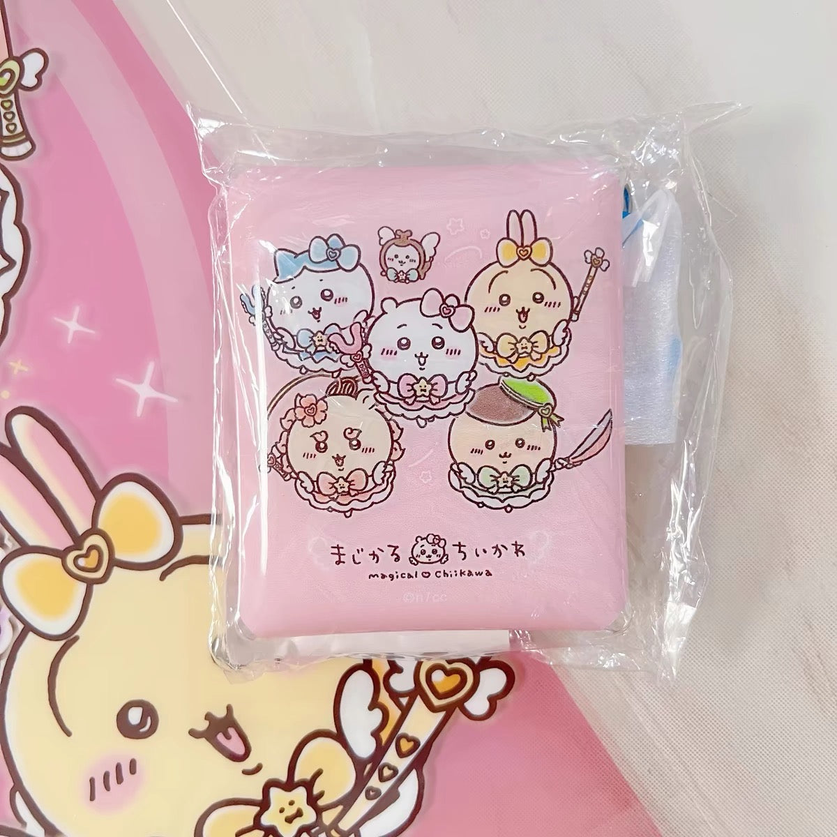 Chiikawa 吉伊卡哇｜超魔法少女/小魔仙系列方形透明pvc登山扣钥匙包挂件/零钱包/airpods耳机收纳包｜约 H80 x W70 x D15mm