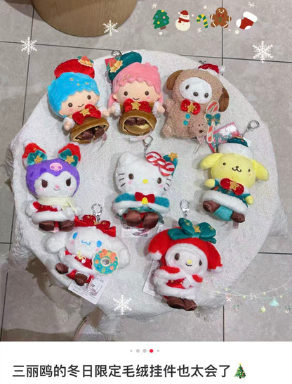 Sanrio｜Christmas Mascot Holder /Plush Keychain｜13×7×17cm approx.