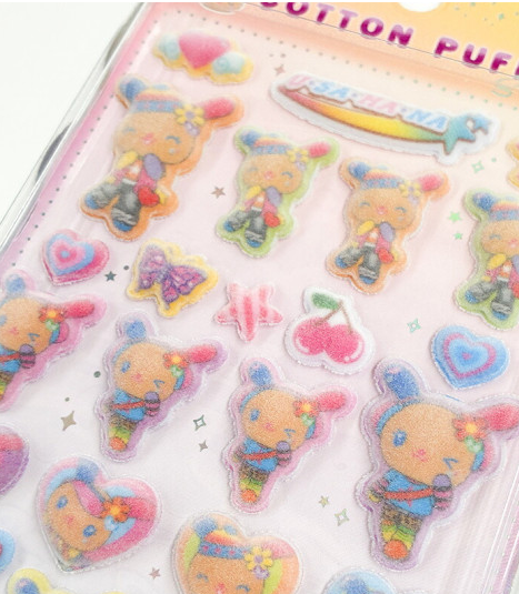 Sanrio｜Pop Gal Cotton Puffy Stickers｜170x85x7mm approx.