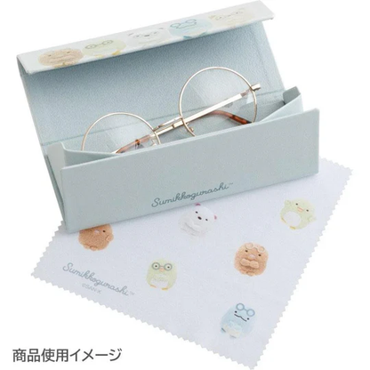 Sumikko gurashi｜Photo Series Blue Folding Glasses Case &amp; Cloth｜60×160×60mm approx.