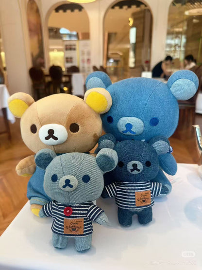 【limit 1】Rilakkuma｜Kurashiki Denim House Mascot Holder /Plush Keychain｜125×105×55mm approx.