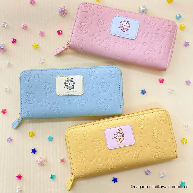 Chiikawa｜Print Patch type folding long wallet｜97×197×23mm approx.
