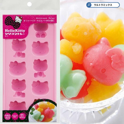 Sanrio｜Hello Kitty 9 Shaped Silicone Chocolate/Ice/Jelly/Pudding Cube｜215 x 115 x 23 mm approx.