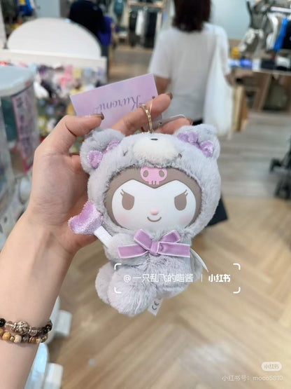 Sanrio｜Fluffy Angel Bear Vinyl Mascot Holder /Plush Keychain｜15×8×14cm approx.