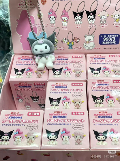 【limit 2】Sanrio｜My Melody &amp; Kuromi chibittomo Keychain Secret Mascot mystery bag/blind box/All 9 types｜1pcs