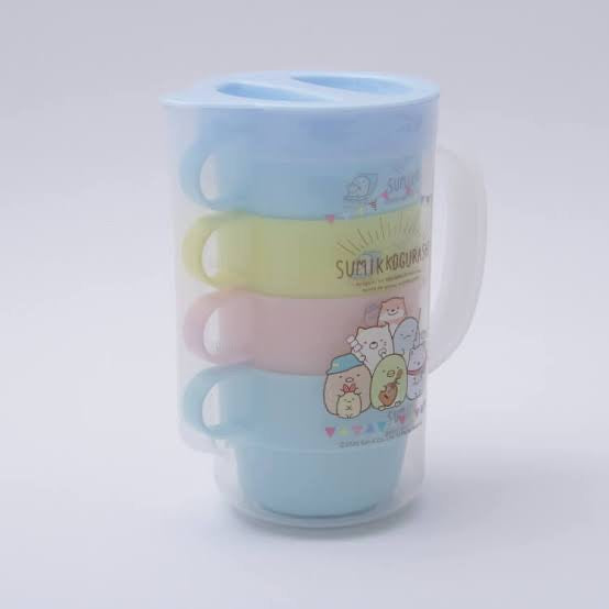 Sumikko gurashi角落生物｜一体式可折叠水壶?4小杯便携杯组｜850ml?220ml*4