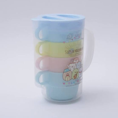 Sumikko gurashi角落生物｜一体式可折叠水壶?4小杯便携杯组｜850ml?220ml*4