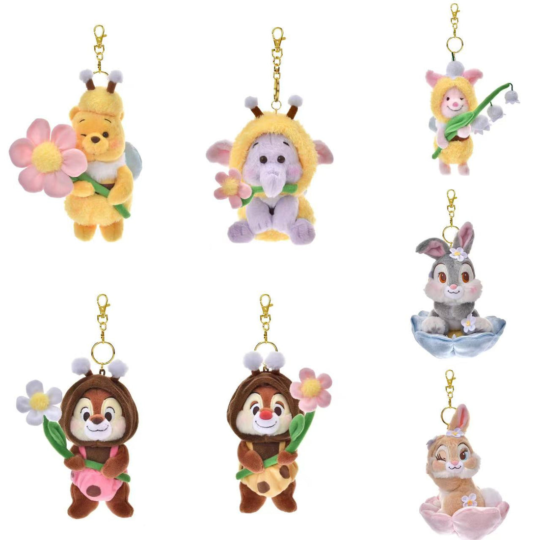 Disney｜Flower Garden Mascot Holder /Plush Keychain｜H16×W12×D10cm approx.