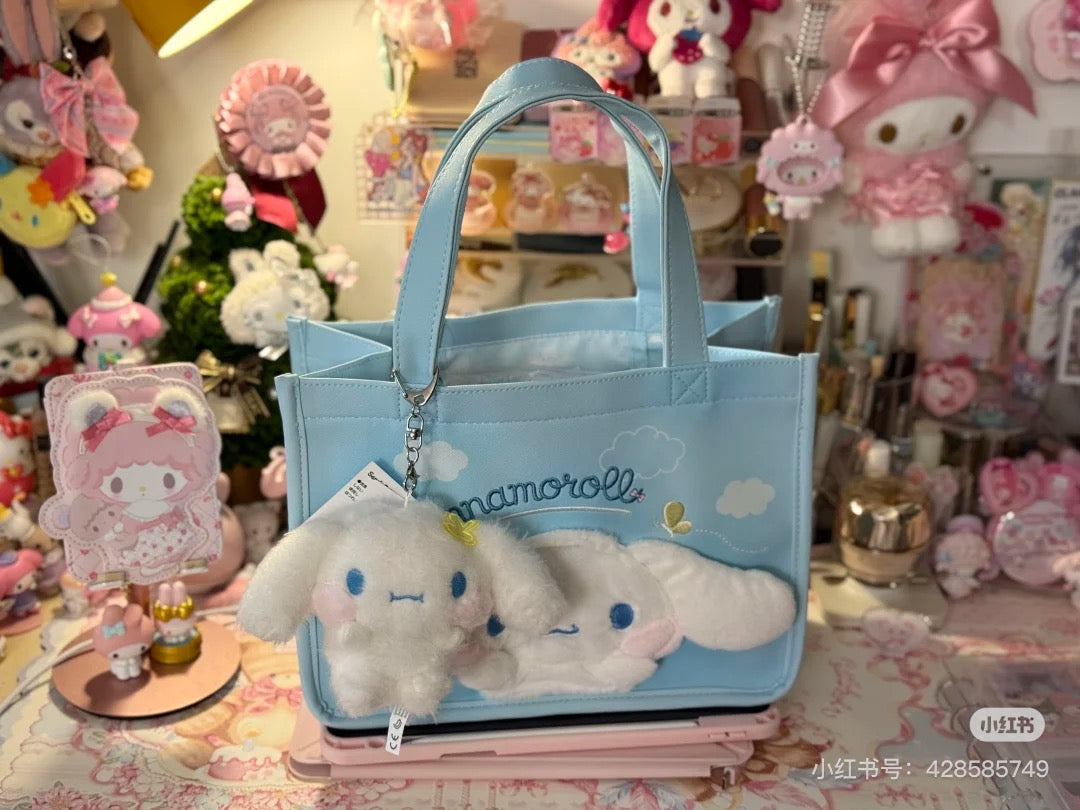Sanrio｜Cinnamoroll Plump Cheeks Handbag｜28×14×20cm approx.