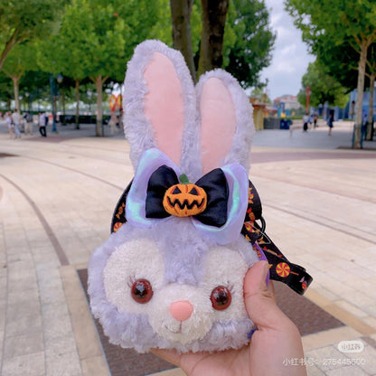 Disney SH｜上迪万圣节限定可爱脸型毛绒斜挎零钱包/卡包