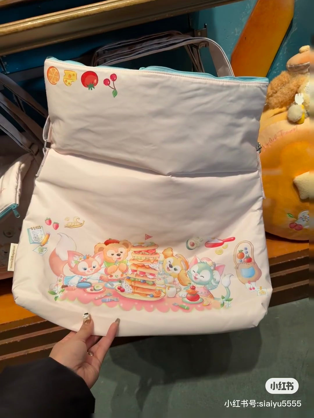 Disney迪士尼｜东迪梦幻奇妙厨房系列大容量印花图案斜挂包/正反面都可爱