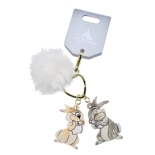 Disney｜Miss Bunny &amp; Thumper Keychain Key Holder PASTEL BUNNIES｜ 5.5×3.4×0.2cm approx.