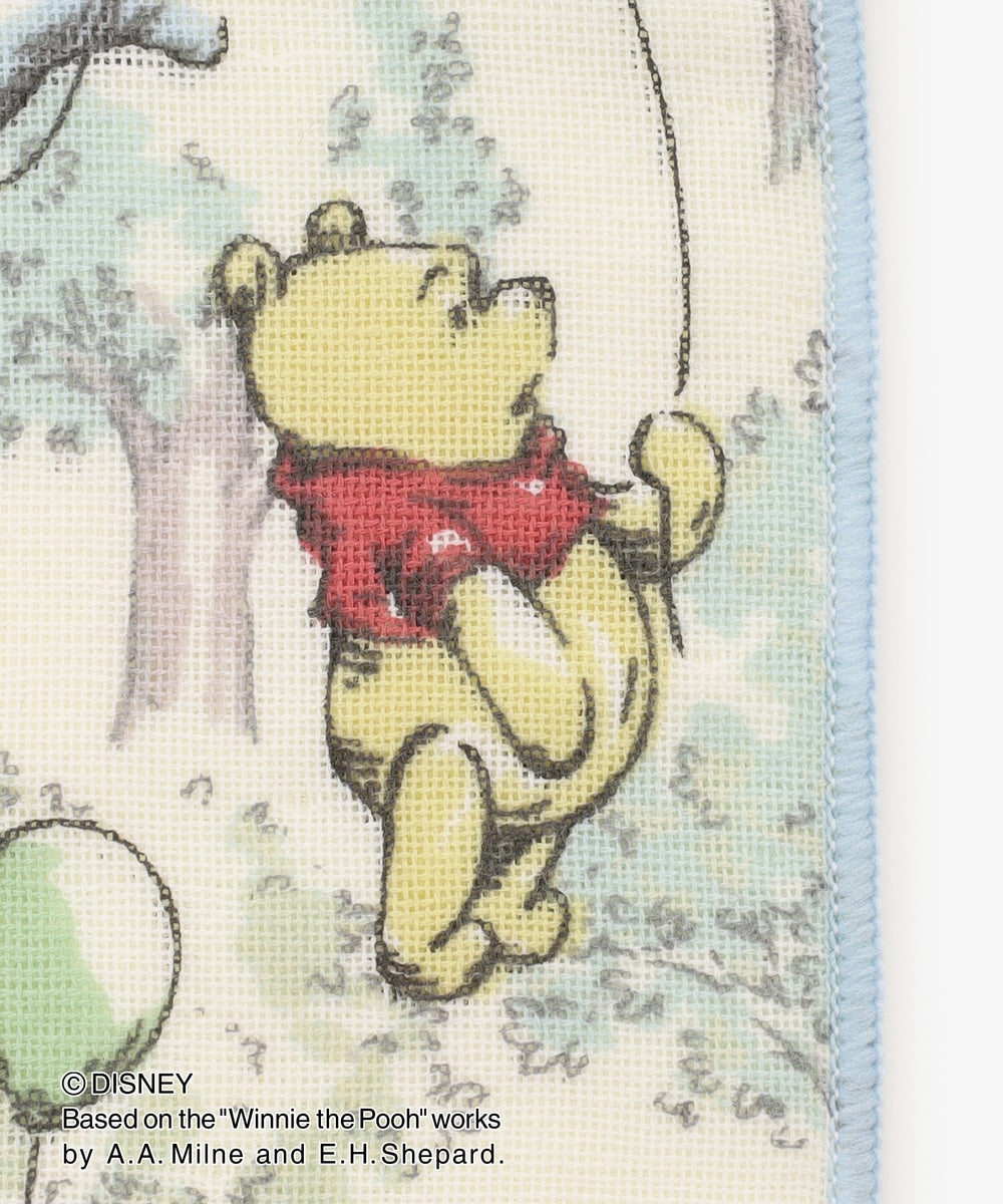 Disney｜噗噗小熊维尼Afternoon Tea联名限气球系列网纱感棉柔小方巾/小毛巾/手帕｜	縦25cm/横25cm