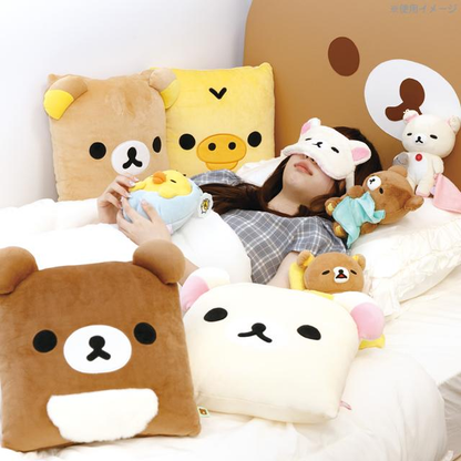Rilakkuma｜Sleeping Together Square Face Super Mochimochi Cushion｜300×300×100mm approx.