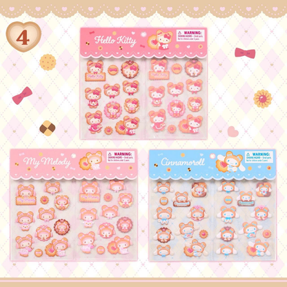 Sanrio｜Cookie Fluffy Bear Sticker Set｜17.5×0.2×15cm approx.