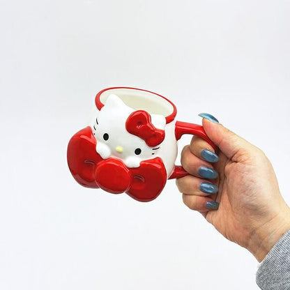 Hello kitty｜bow mascot mug｜350ml