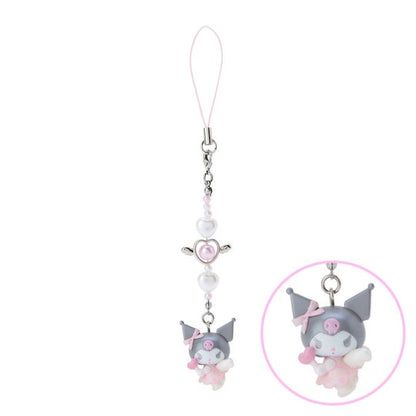 Sanrio｜粉粉天使爱神系列手机链挂件｜约3×1.5×17.5cm