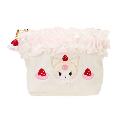 Sanrio｜Strawberry Whipped Cake Frill Cosmetic Pouch｜17×6×12cm approx.