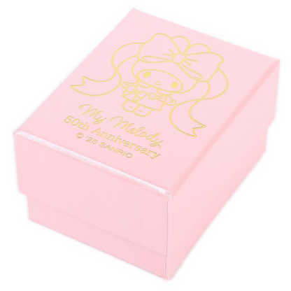 Sanrio三丽鸥｜My Melody Birthday 50th Anniversary Princess Ribbon Watch美乐蒂50周年生日粉桃甜心系列粉色表盘/金色指针手表｜约幅3×奥行0.8×高さ2.8cm