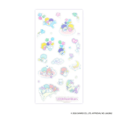 Sanrio｜ Little Twin Stars Glitter Sticker｜95×185×2mm approx.