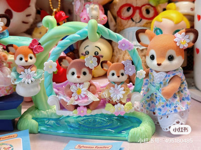 SylvanianFamilies｜Deer Babies - Floral Swing Set 5801