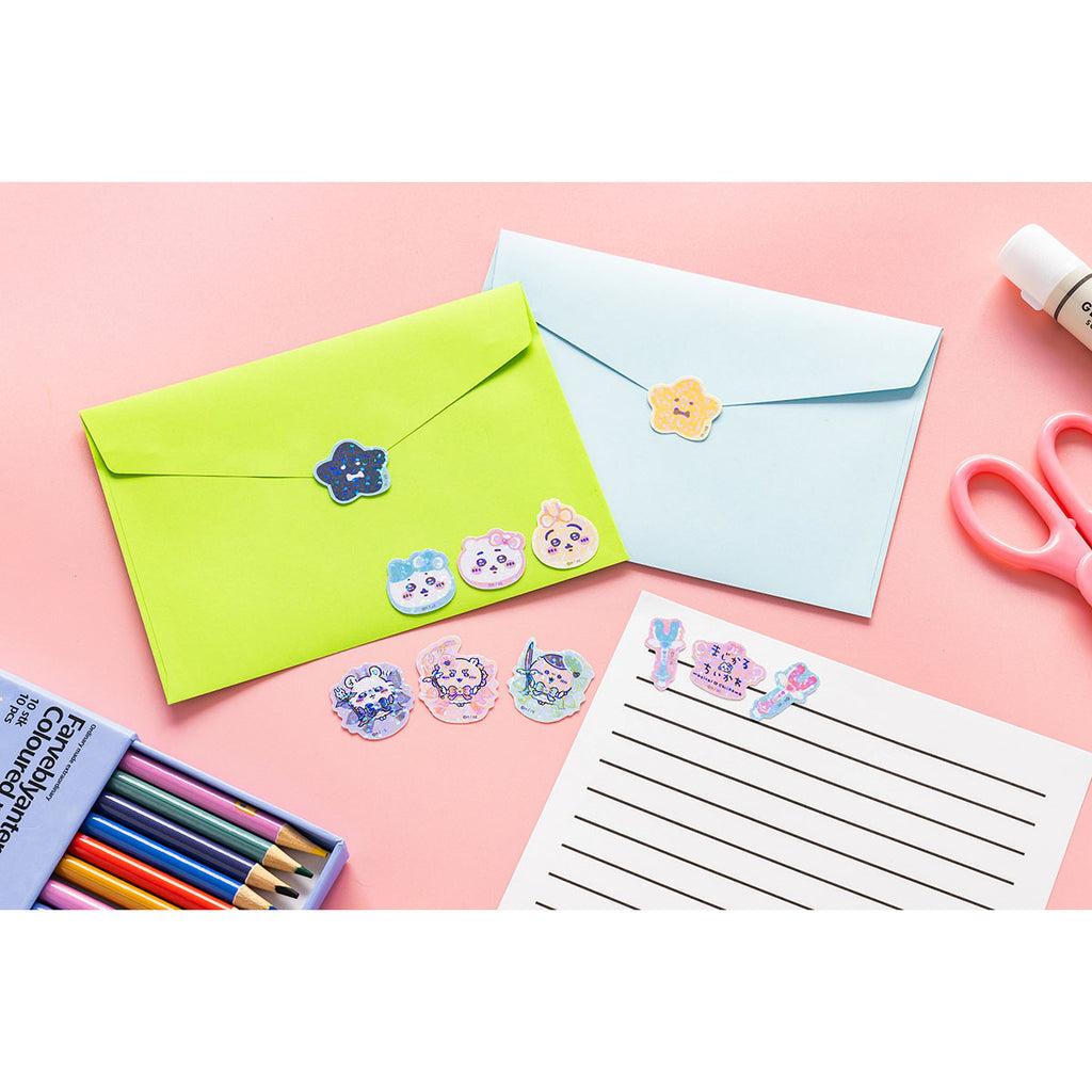 Chiikawa 吉伊卡哇|超魔法少女/小魔仙系列镭射偏光闪闪贴纸组|33枚入