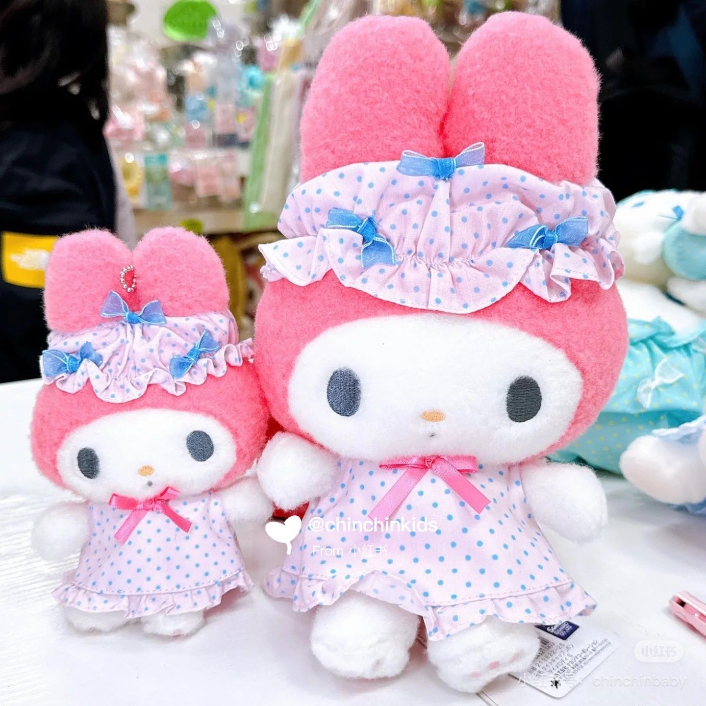 Sanrio｜Nightcap Ribbon Mascot Holder /Plush Keychain｜105×140×75mm approx.