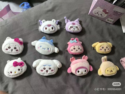 【Restocking soon, limit 2】Sanrio｜Chiikawa X Sanrio Characters Face Hair Clip mystery bag/blind box/All 10 types｜1pcs