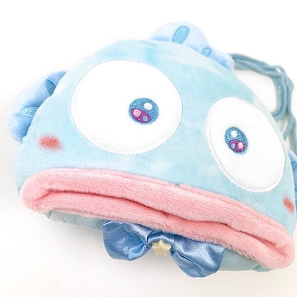 Sanrio｜炫彩星空眼毛绒丑鱼大头斜背包/口金包｜约H14.5×W20×D6（cm）