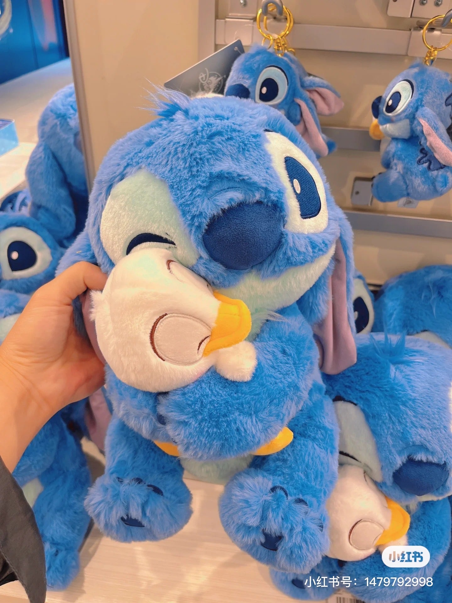 Disney迪士尼｜限定史迪仔生日系列抱鸭鸭公仔/玩偶｜約 高さ31×幅24×奥行き21cm